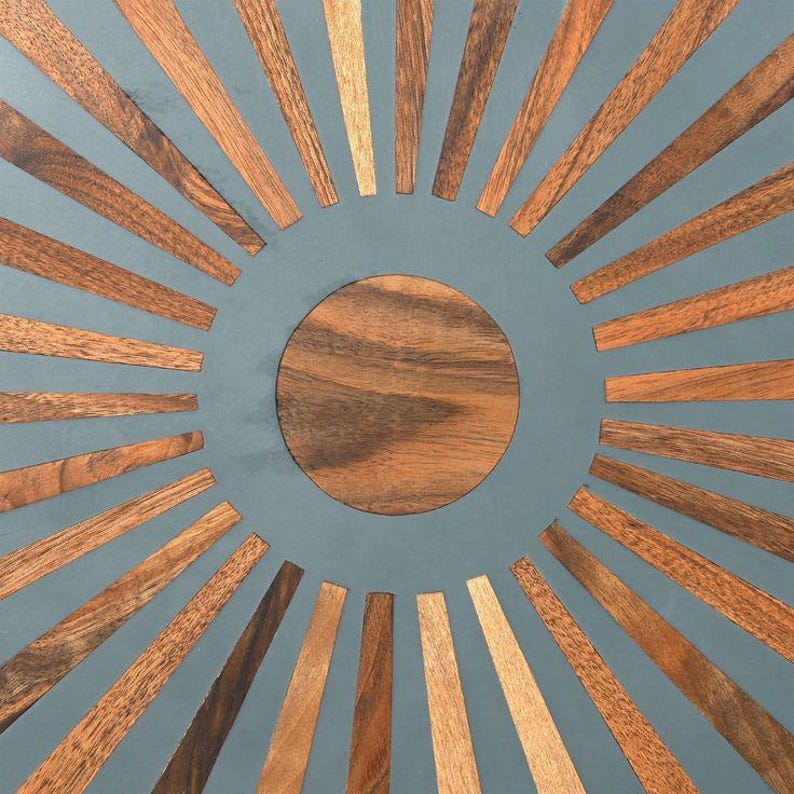 Handcrafted Moroccan Walnut Side Table – Barrel-Shaped Resin Inlay